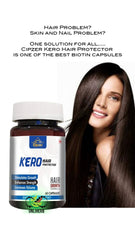 Cipzer Kero Hair protector  Biotin with tea tree extract 60 Capsules Value Pack of 3 