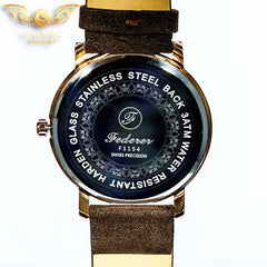 Federer Men's Analog Quartz Watches - F1154 - Brown - Simpal Boutique