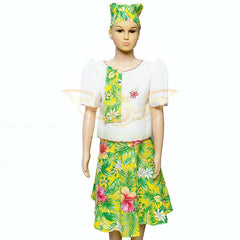 Kimona at Patadyong For Kids - Green Flowery - Simpal Boutique