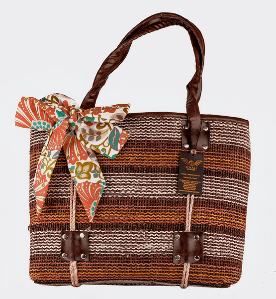 SLS_Kate Abaka Bag Eco-friendly pouch  bag Brown - Simpal Boutique