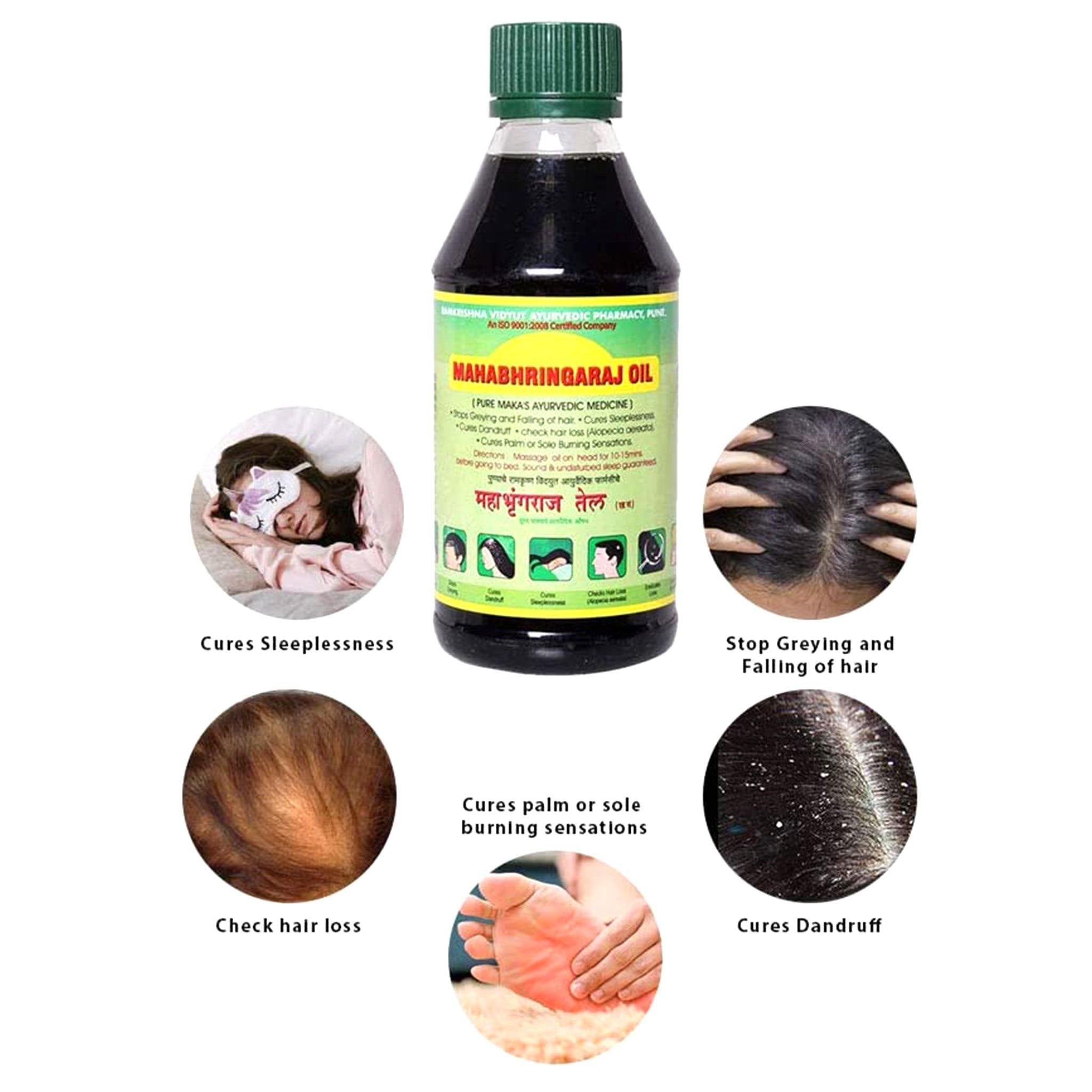 Mahabhringraj Ramakrishna Pharma Scalp Massaging Oil 200 ml Value Pack of 12 