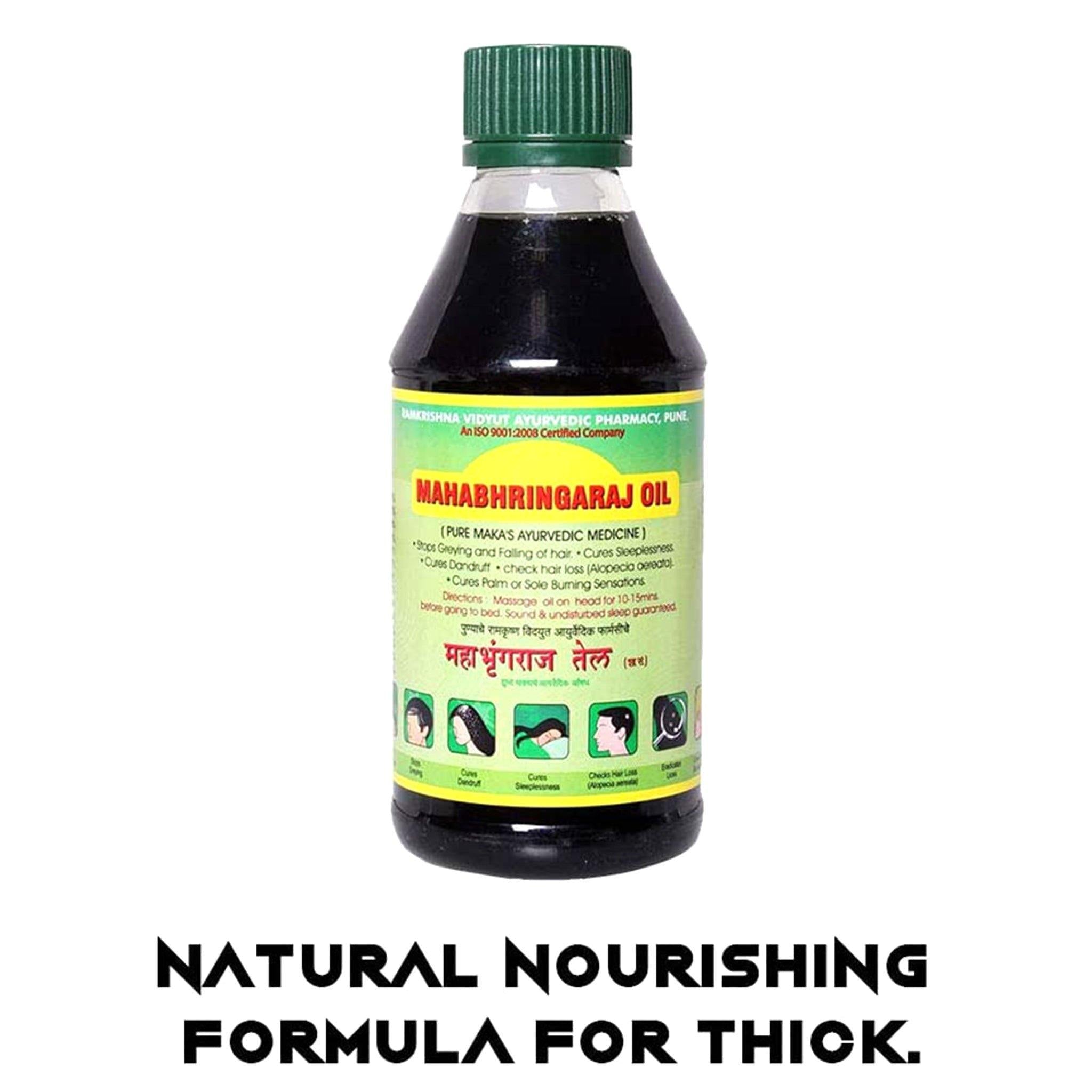 Mahabhringraj Ramakrishna Pharma Scalp Massaging Oil 200 ml Value Pack of 3 