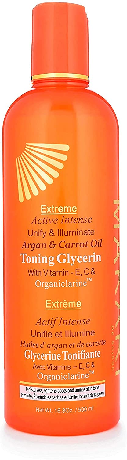 Makari Extreme Carrot & Argan Oil Skin Toning BODY GLYCERIN 16.8oz - Lightening & Tightening Moisturizer for Body with Organiclarine - Whitening - Simpal Boutique