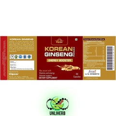 Cipzer Korean Ginseng  500mg 60 Capsules Value Pack of 2 