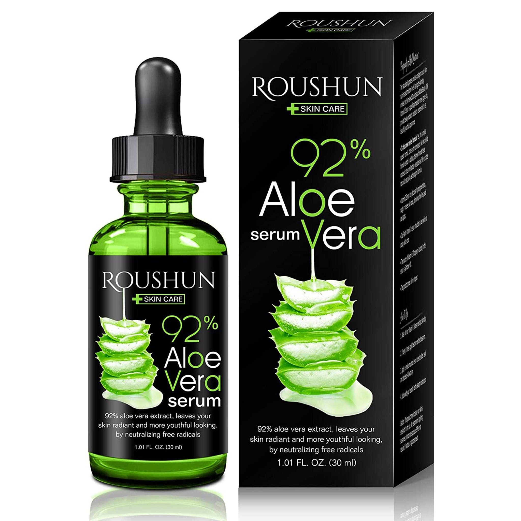 Roushun Skincare 92 Aloevera  Face Serum 30ml101floz Value Pack of 12 