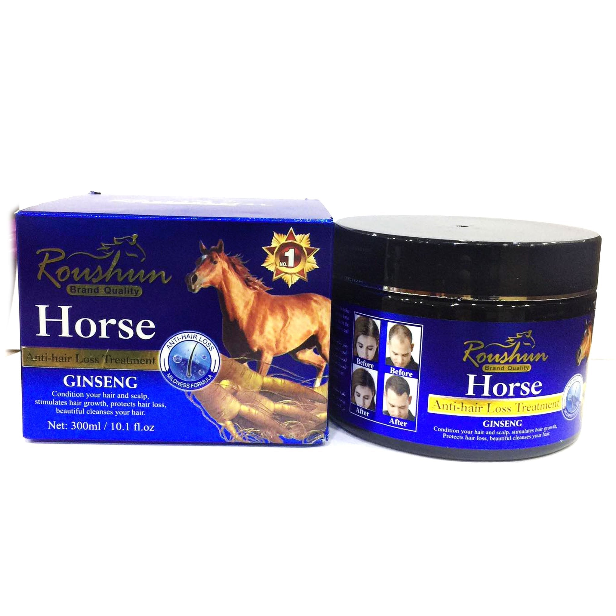 Roushun Brand Quality Horse Antihairloss Treatment Ginseng 300ml