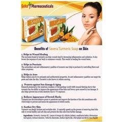 Savera Herbal Turmeric Soap 75g  100 All Natural Herbal Ingredients Value Pack of 3 