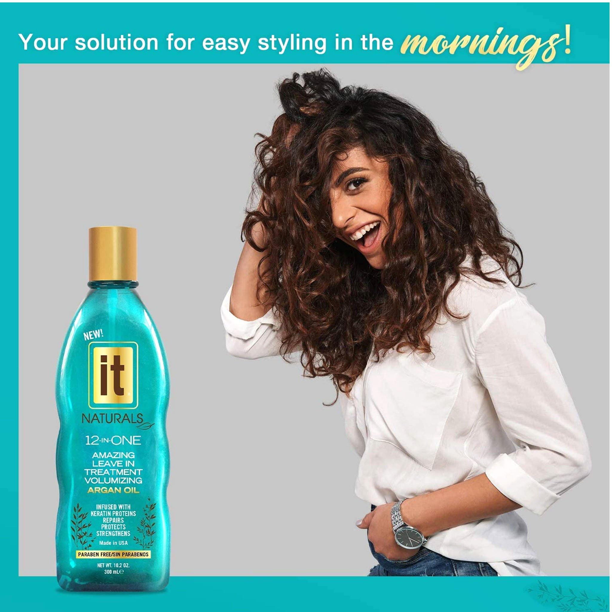 IT Naturals 12inONE Amazing Volumizing Leave In Treatment with Argan Oil 102oz300ml