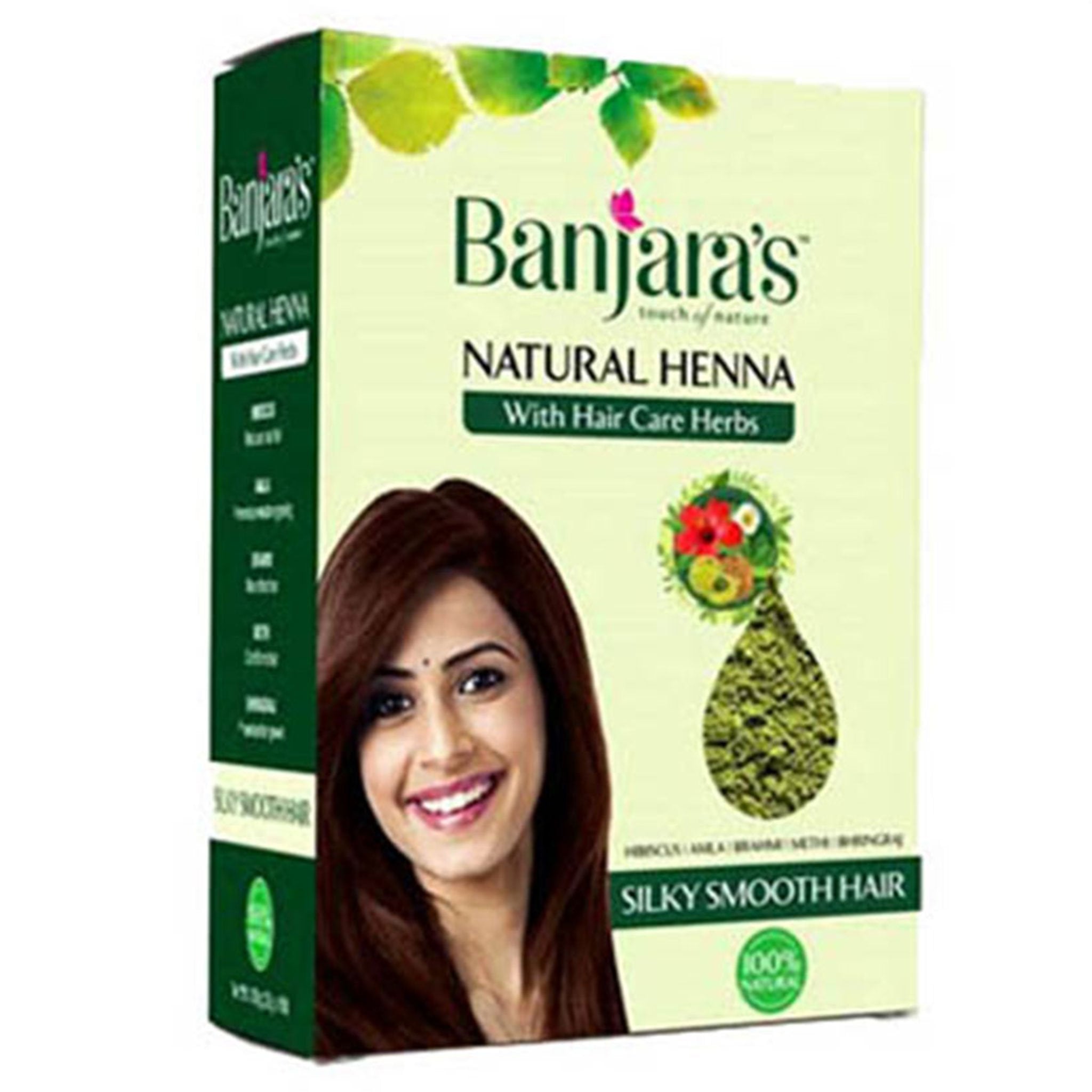 Banjaras Natural Henna with Hair Care Herbs 100g - Silky Smooth Hair Hibiscus/Amla/Methi/Bhringraj - Simpal Boutique