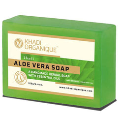 Khadi Organique Aloe Vera Soap 125gm  Beneficial for  Makes skin soft smooth  supple naturally glowing skin  Benefit for  FOR ALL SKIN TYPES