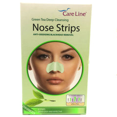 Care Line Green Tea Deep Cleansing Nose Strips 6 Strips Value Pack of 2 
