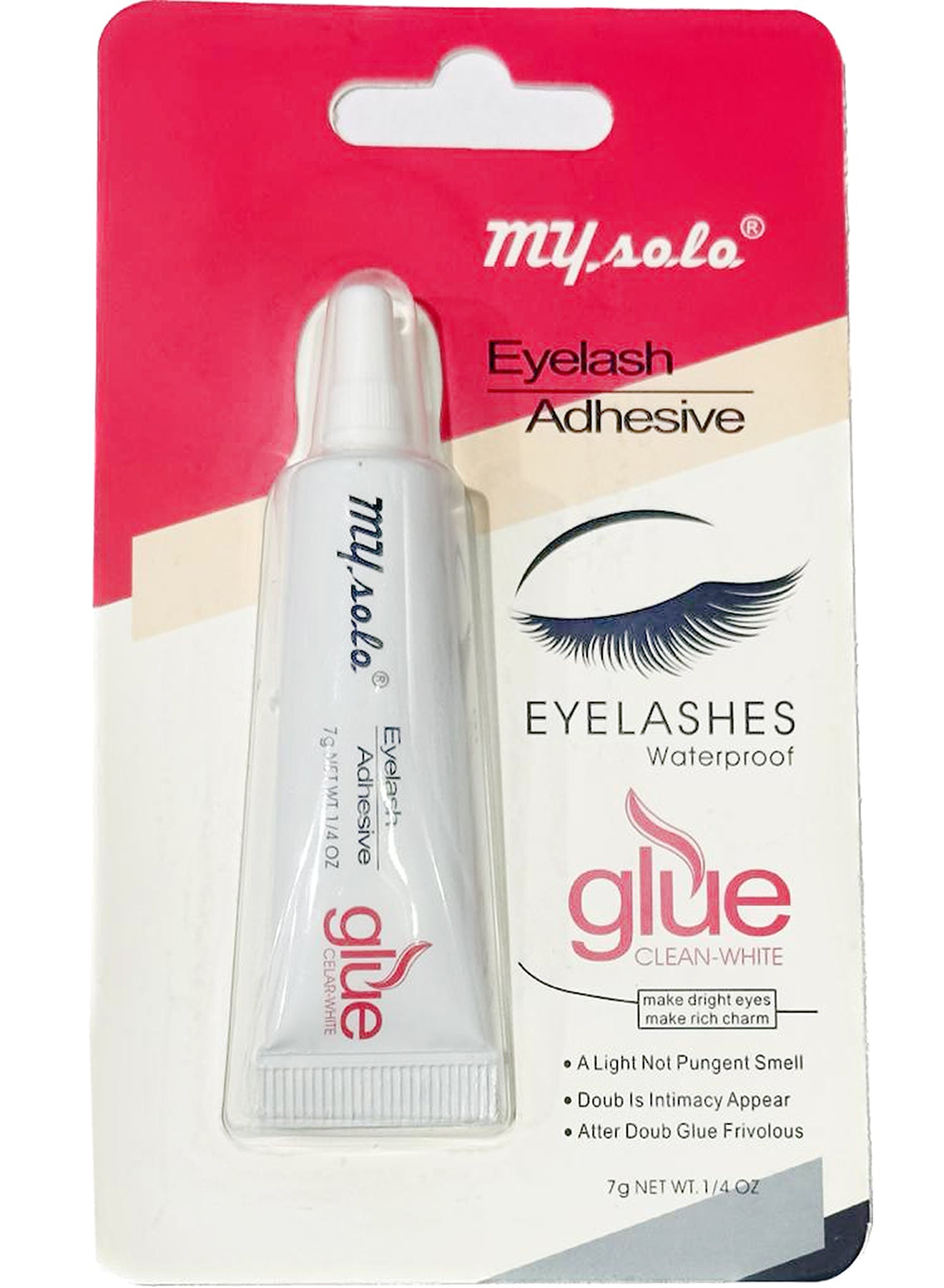 Mysolo Eyelash Adhesive Glue Clean White 7g Value Pack of 2 