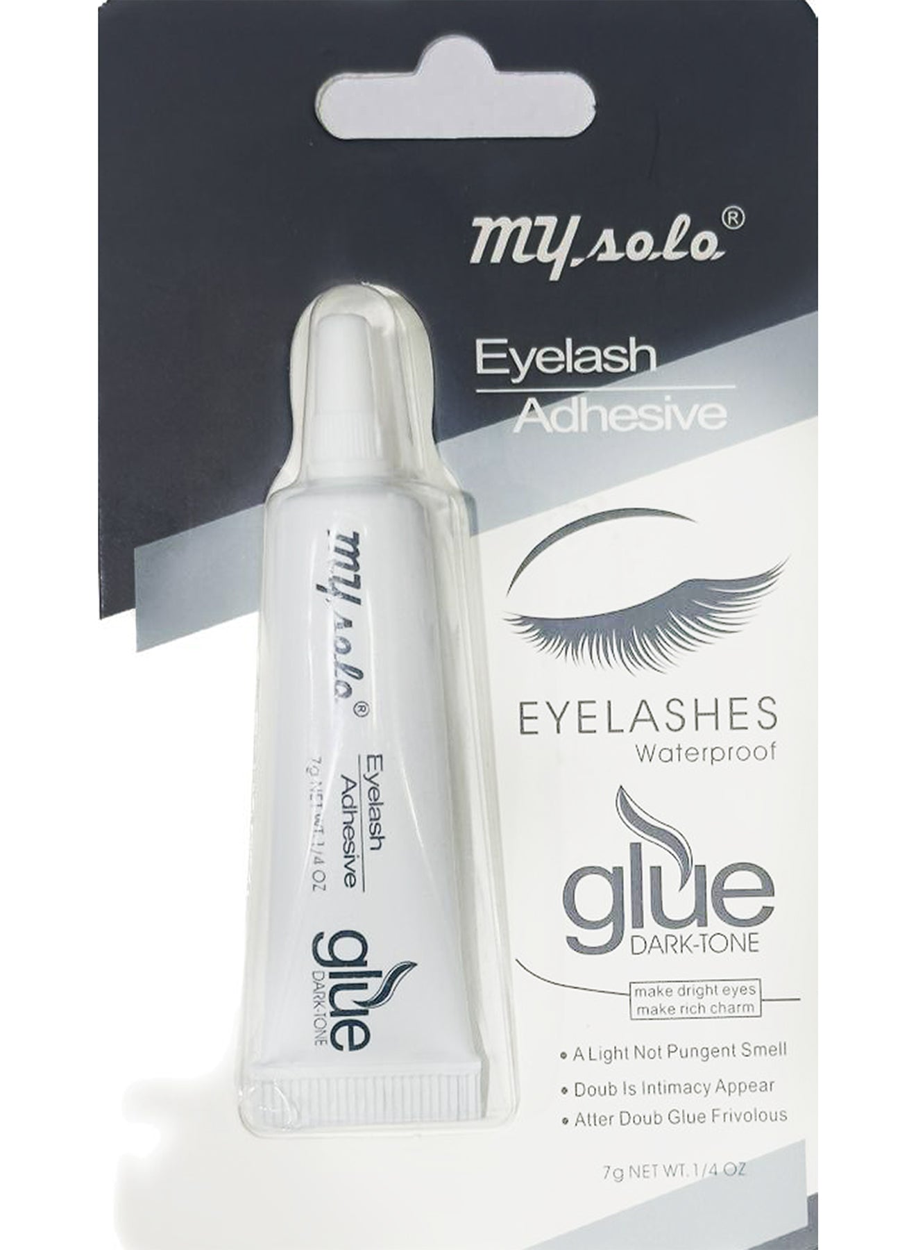 Mysolo Eyelash Adhesive Glue DarkTone 7g Value Pack of 12 