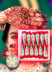 Organic Henna Cones Amina Instant Mehendi Jumbo Cone Red 45 gm Value Pack of 3 