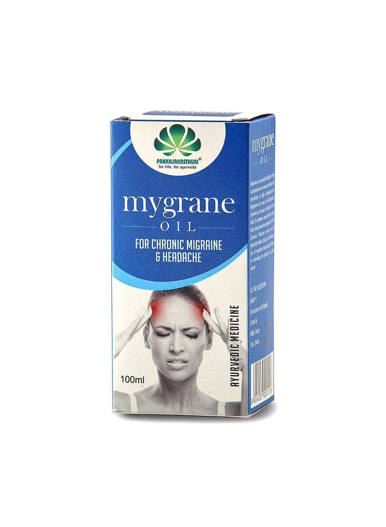 Pankajakasthuri Mygrane Oil 100ml  For Chronic Migraine and Headache