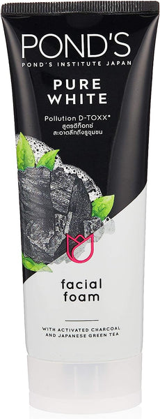 Ponds Pure Bright White Facial Foam with Activated Charcoal  100g Value Pack of 4 