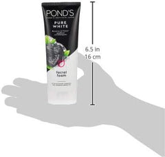 Ponds Pure Bright White Facial Foam with Activated Charcoal  100g Value Pack of 12 