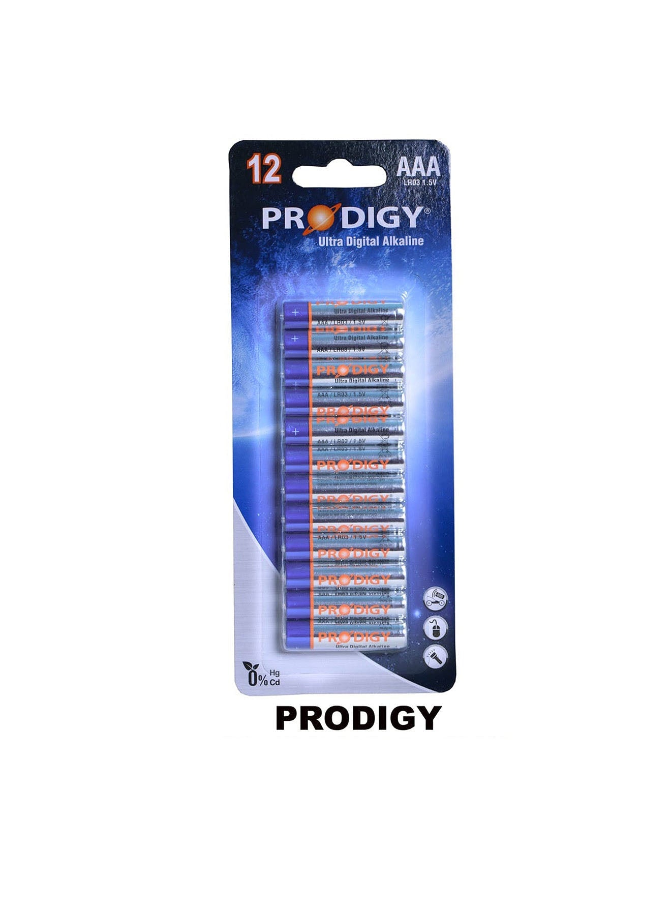 Prodigy Alkaline LR03UD 12B AAA12 Value Pack of 4 