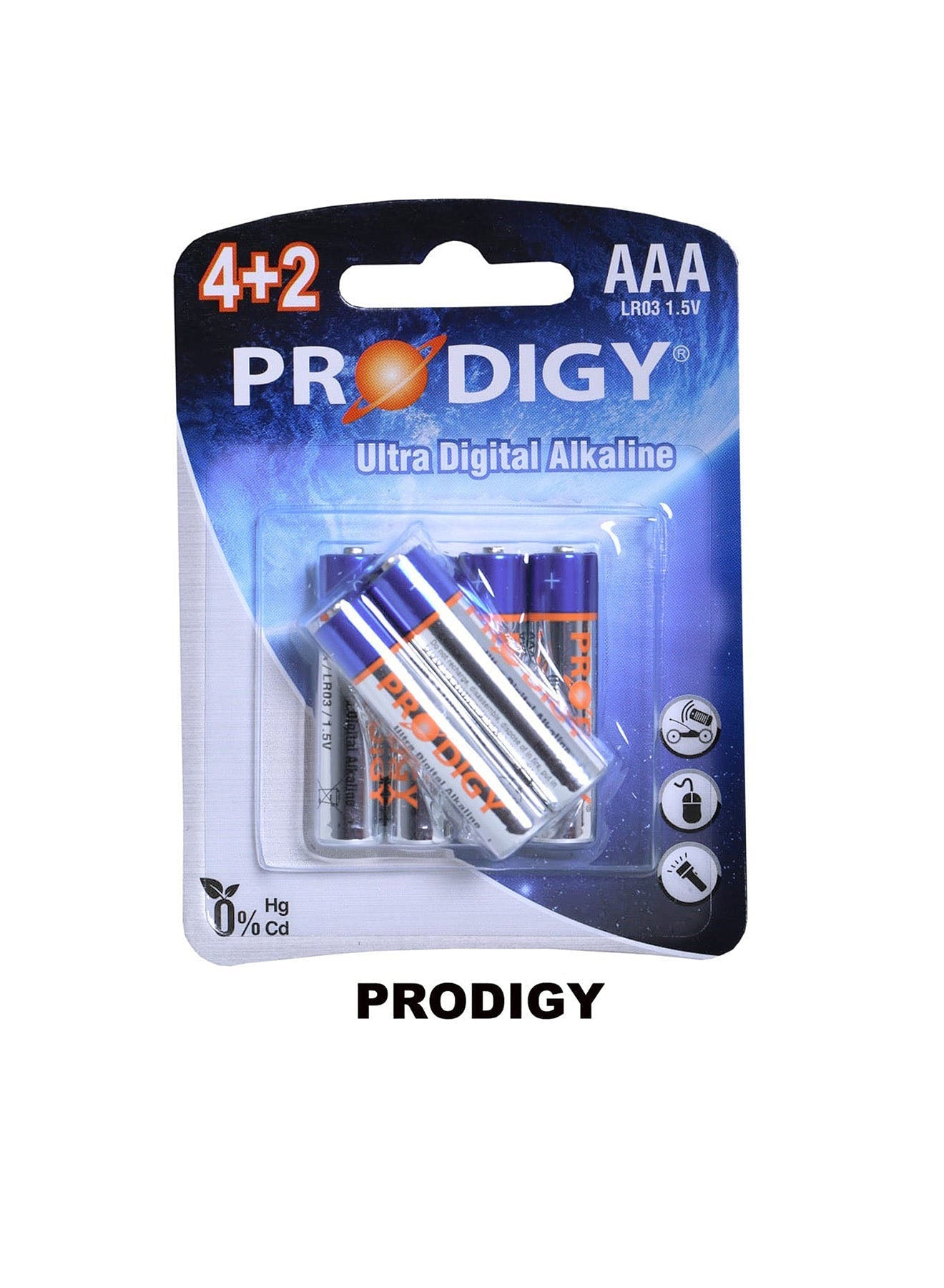 Prodigy Alkaline LR03UD 42B AAA6 Value Pack of 2 
