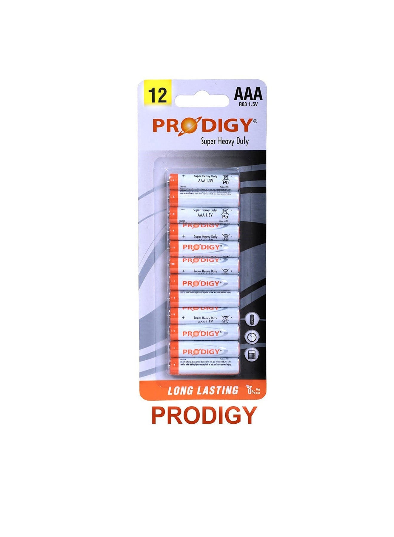 Prodigy Super Heavy Duty R03PVC 15V AAA12 Value Pack of 4 