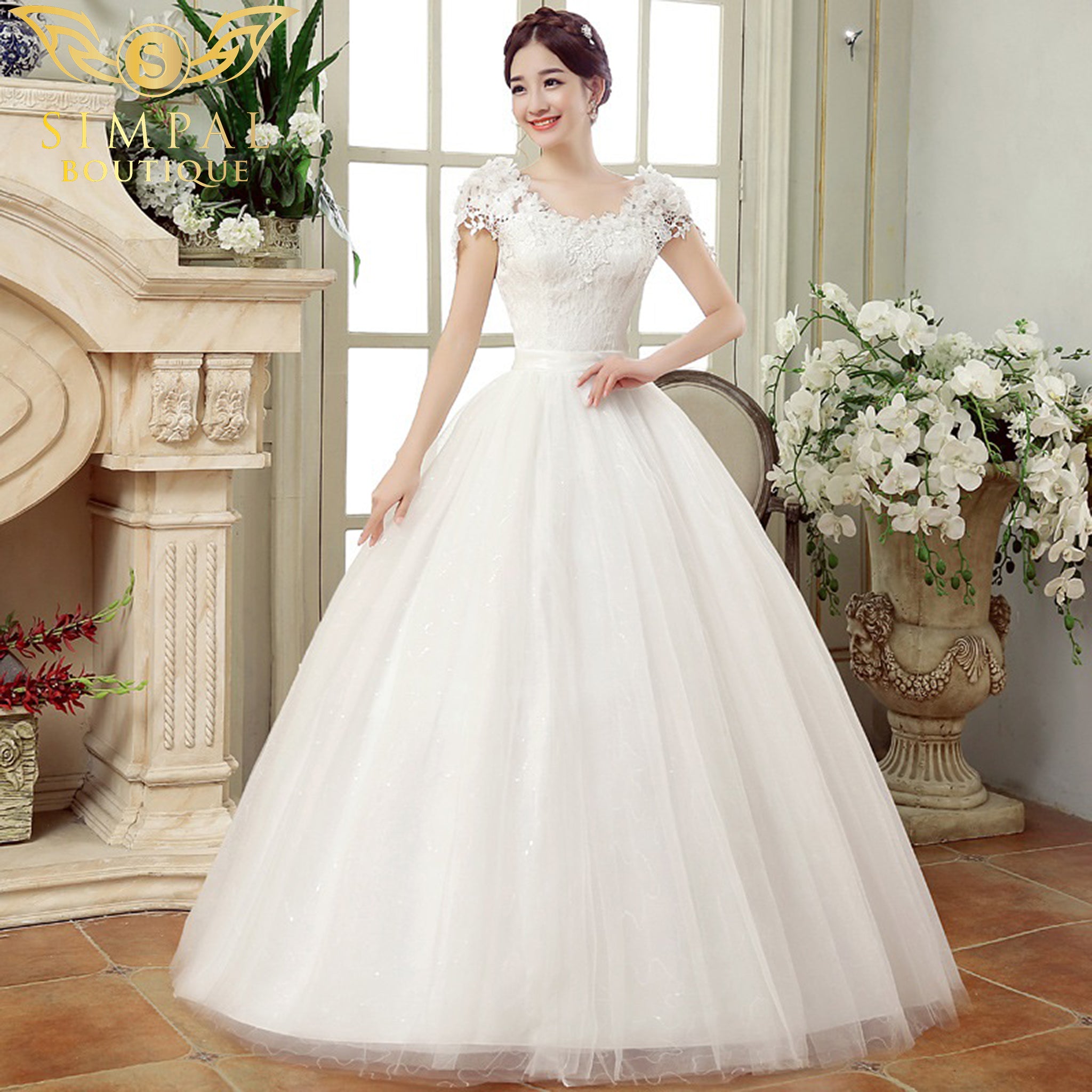 Amazon.com: Xiangsinong The Bride's Wedding Dress in The Summer of 2019 is  Slim and Simple. The Korean Wedding Dress is Light and Simple. (8, White) :  Clothing, Shoes & Jewelry