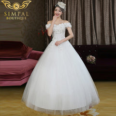 In Store Fashion thin flowers wedding dress wedding