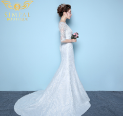 In Store Waist fishtail wedding dress