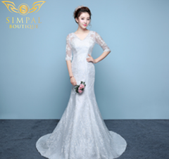In Store Waist fishtail wedding dress