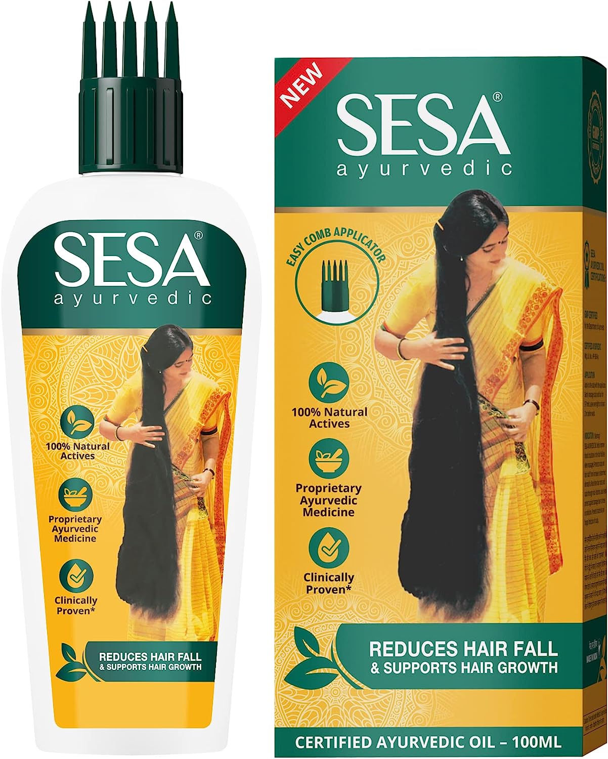 Sesa Hair Oil 100ml  100 Herbal AyurvedicHerbal Nourishment Oil Value Pack of 2 