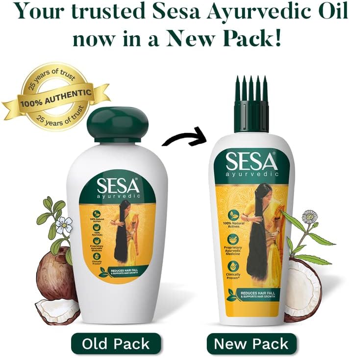 Sesa Hair Oil 100ml  100 Herbal AyurvedicHerbal Nourishment Oil Value Pack of 2 