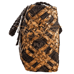 Ecofriendly hand make Abaca Belted Tote bag  Black
