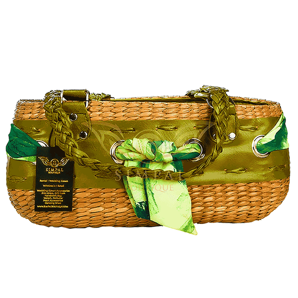 Ecofriendly hand make Abaca Yvoune Tote Bag - Green - Make Me Smile Offer - Simpal Boutique