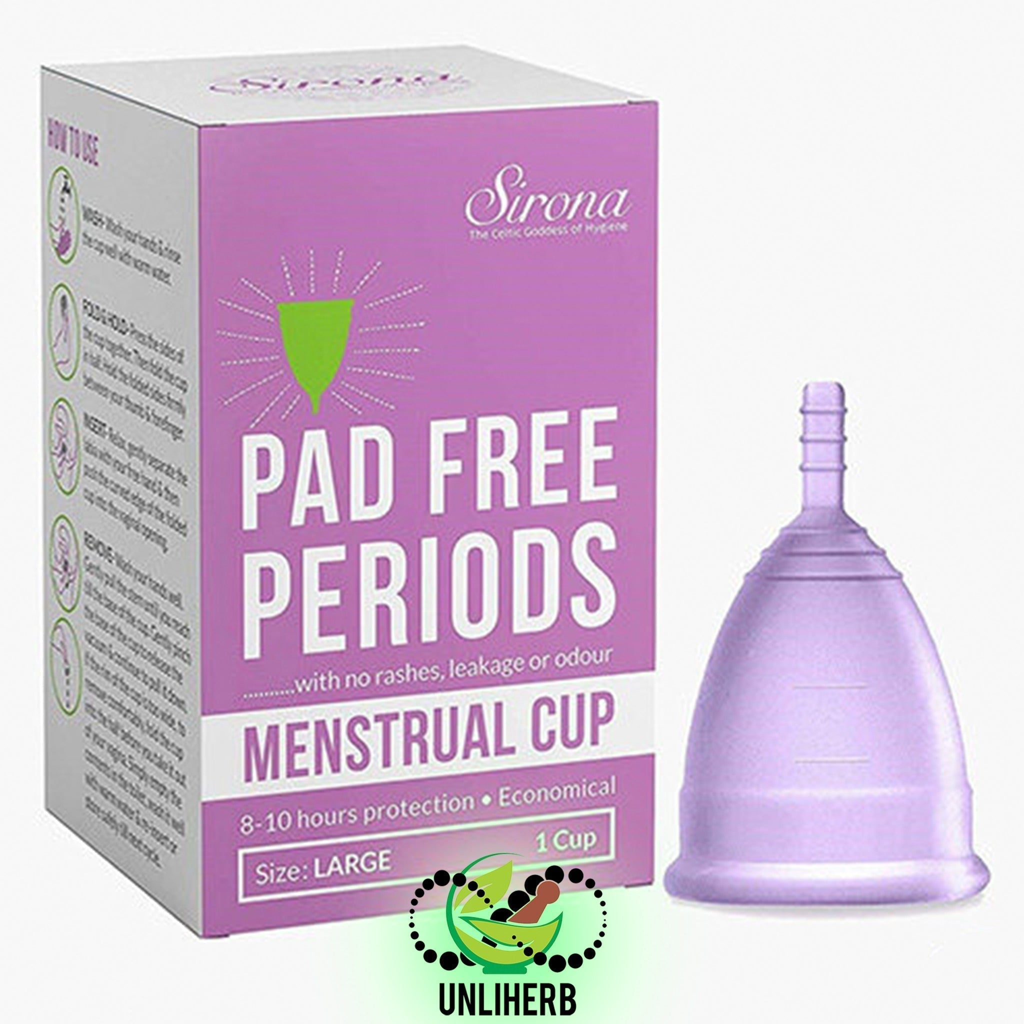 Sirona Pad Free Periods Menstrual Cup for Women Large Value Pack of 2 