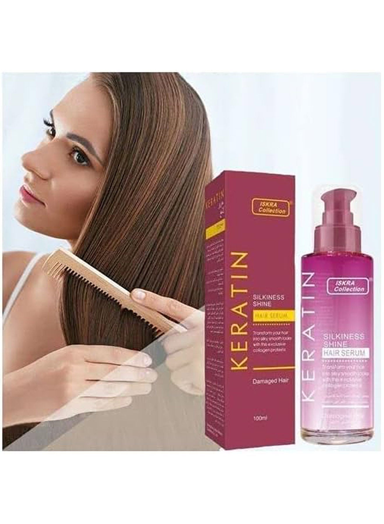 Skin Doctor Keratin Silky and Natural Shine Hair Serum 100 ml Value Pack of 12 
