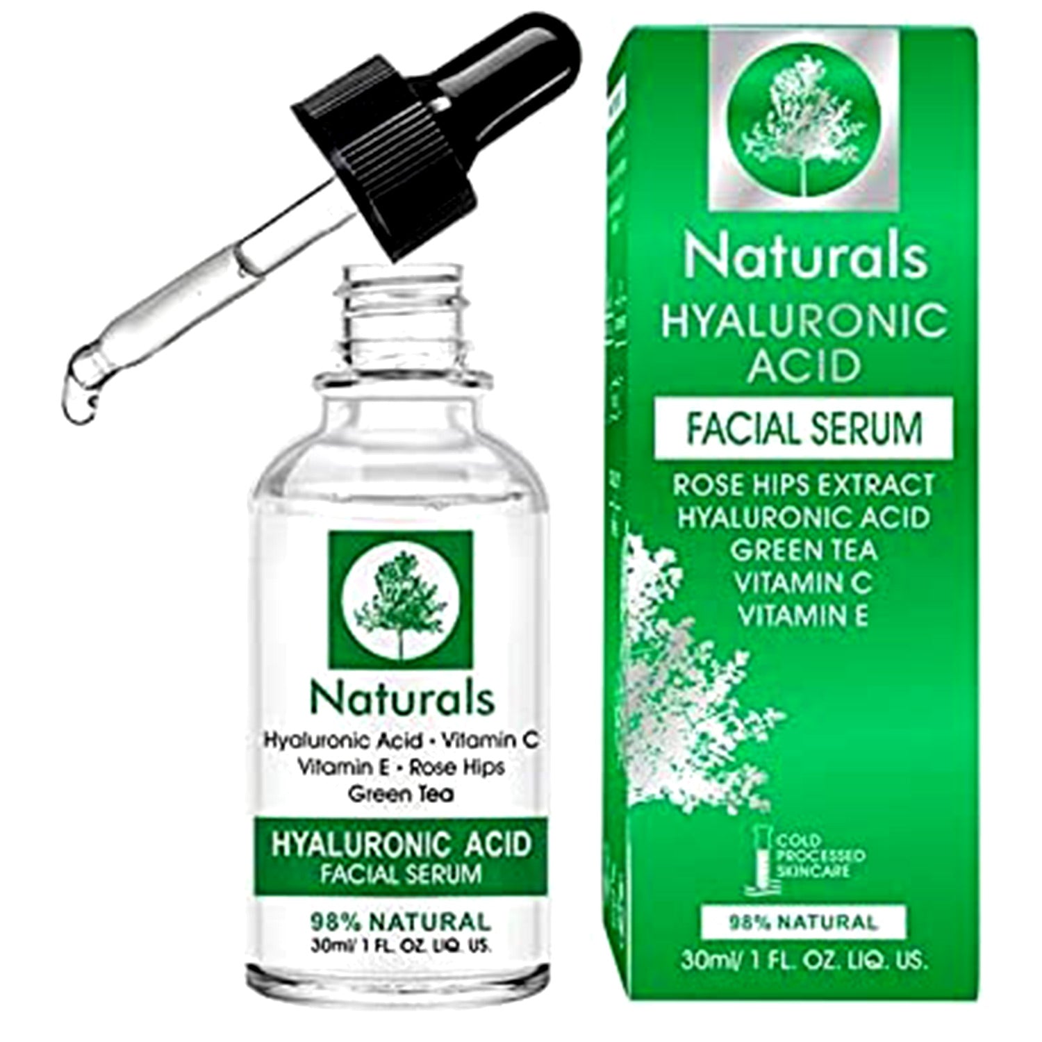 Naturals Vitamin C E Hyaluronic Acid Anti Aging Whitening Facial Serum 30ml Value Pack of 3 