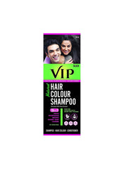 VIP Natural Hair Color Shampoo Black 180ml Value Pack of 3 