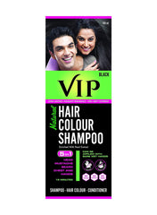 VIP Natural Hair Color Shampoo Black 180ml Value Pack of 2 