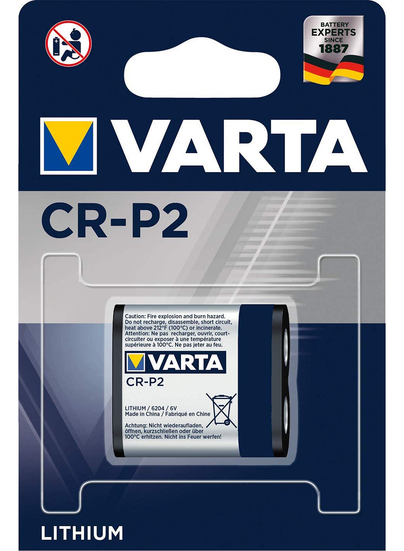 Varta Lithium CRP2 Professional battery Value Pack of 4 
