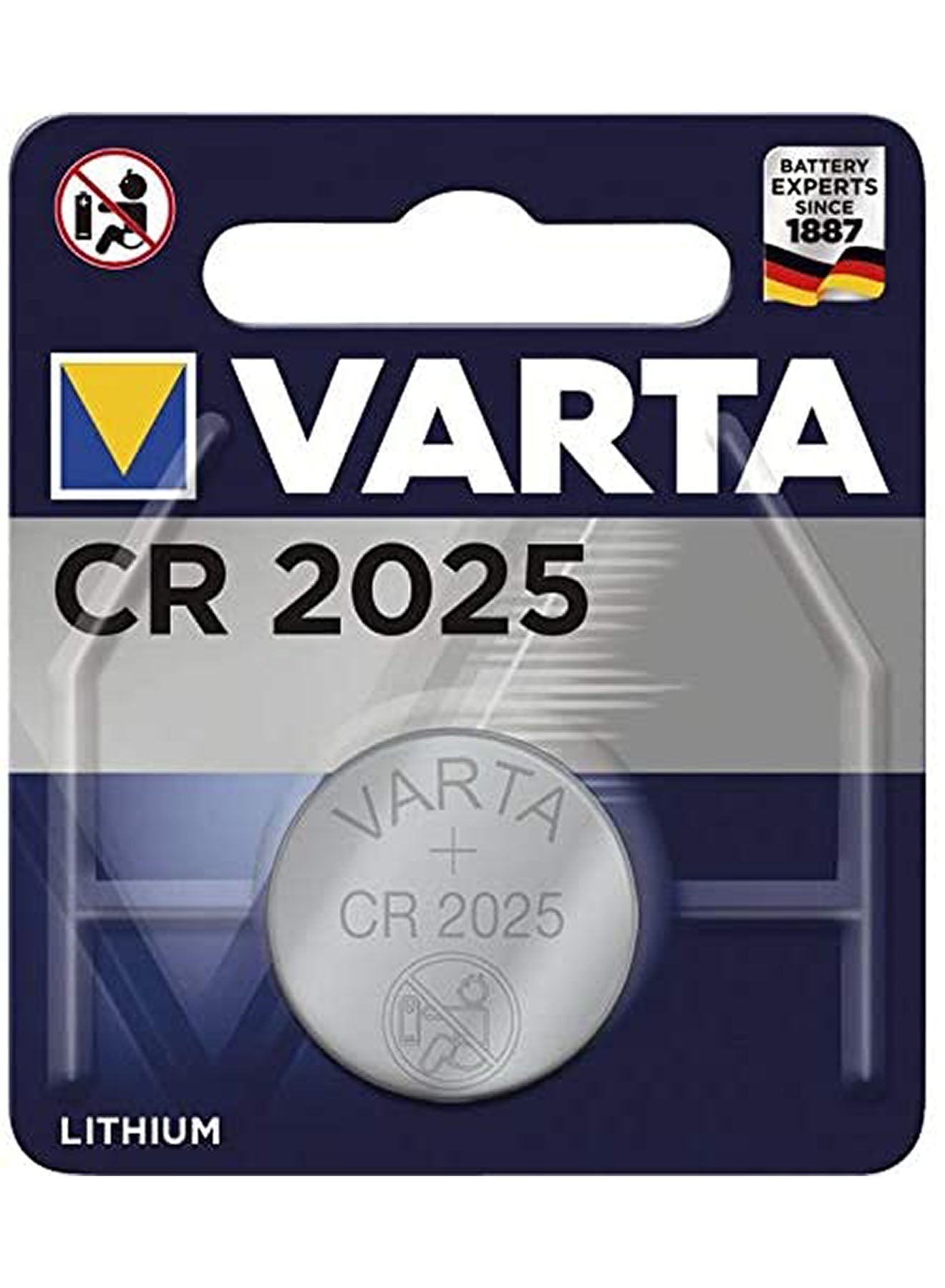 Varta Lithiumm CR2025 Battery Button Cel 3 Volt Value Pack of 4 