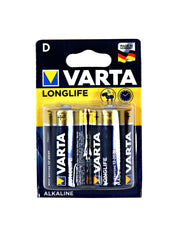 Varta Long Life D Battery 2 units Value Pack of 4 