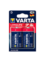 Varta Long Life Max Power LR20 D Alkaline Battery 2 Units Value Pack of 2 