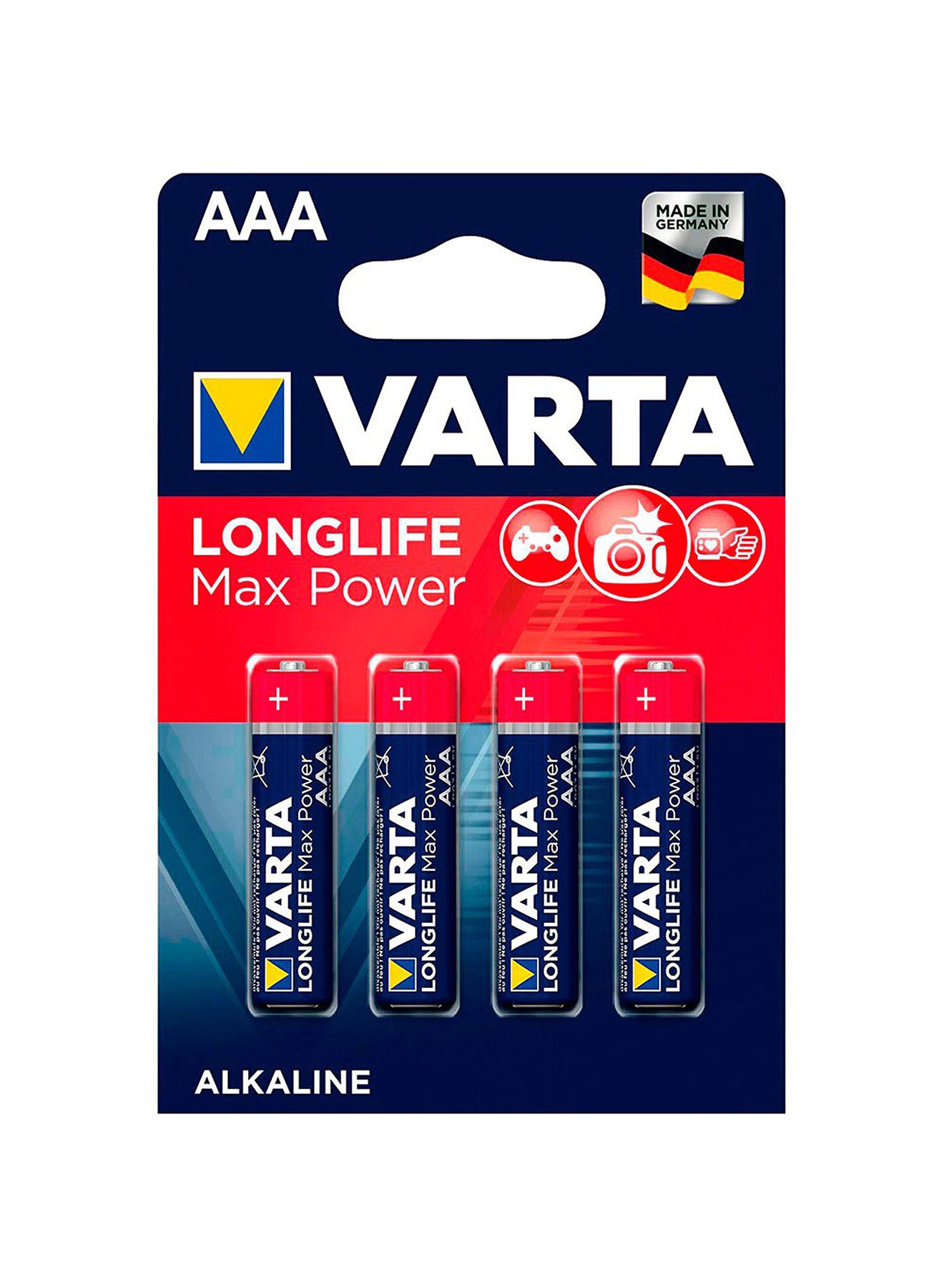 Varta Long Life Max Power Micro AAA Batteries 4 Units