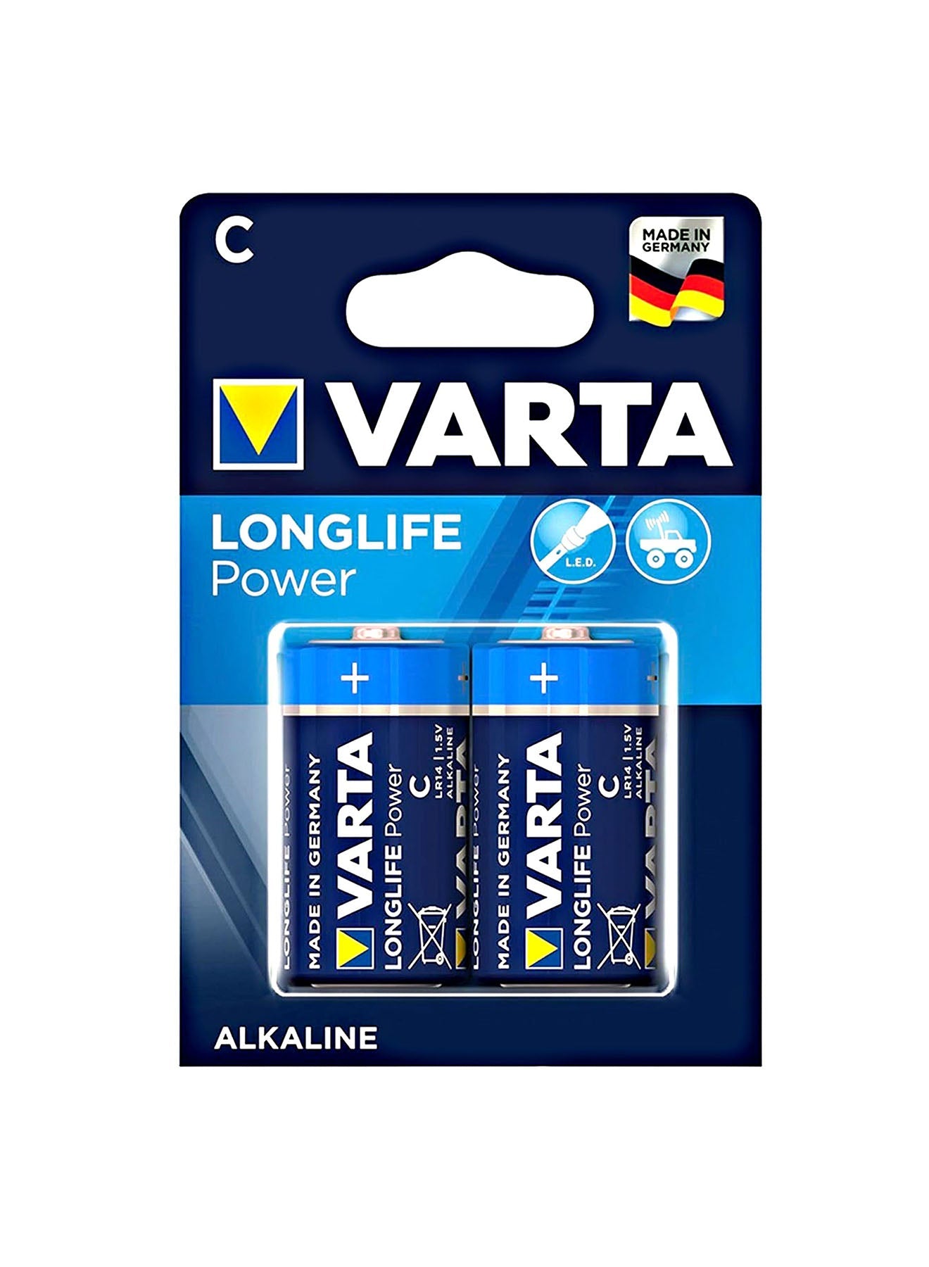 Varta Long life Power C Batteries 2 Units Value Pack of 4 