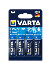 Varta Long Life Power Mignon AA Batteries 4 Units Value Pack of 3 