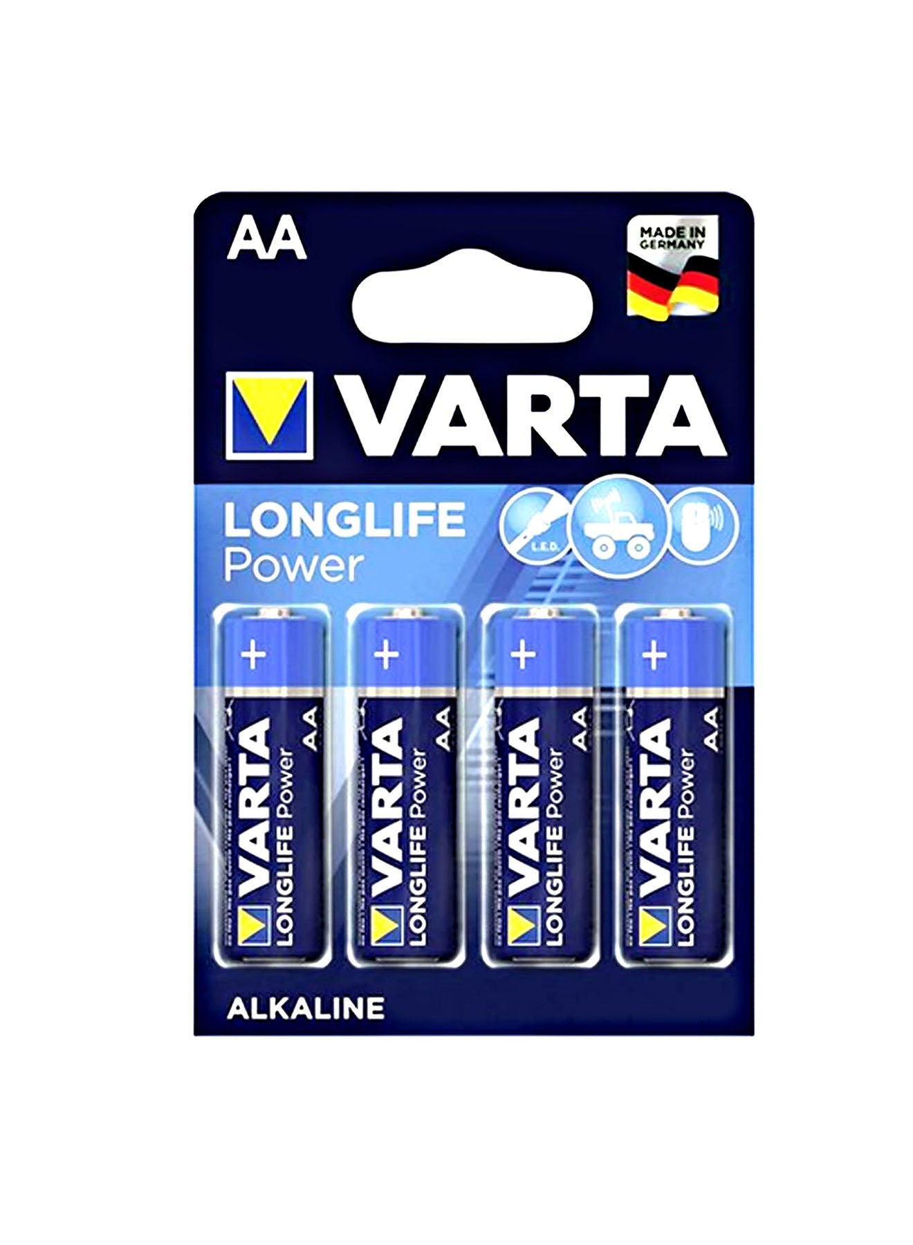 Varta Long Life Power Mignon AA Batteries 4 Units Value Pack of 3 