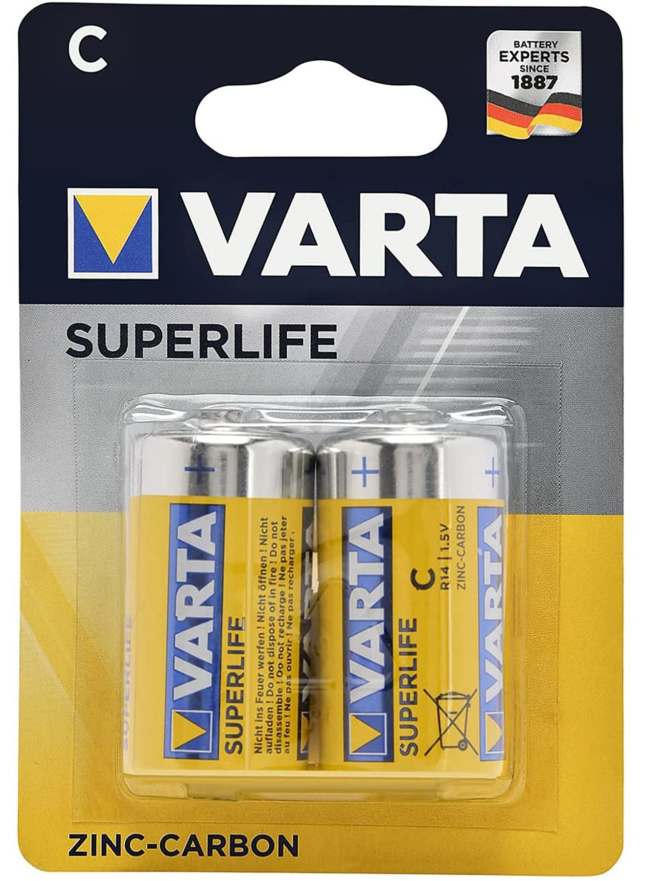 Varta Superlife C Battery 2 Units Value Pack of 4 