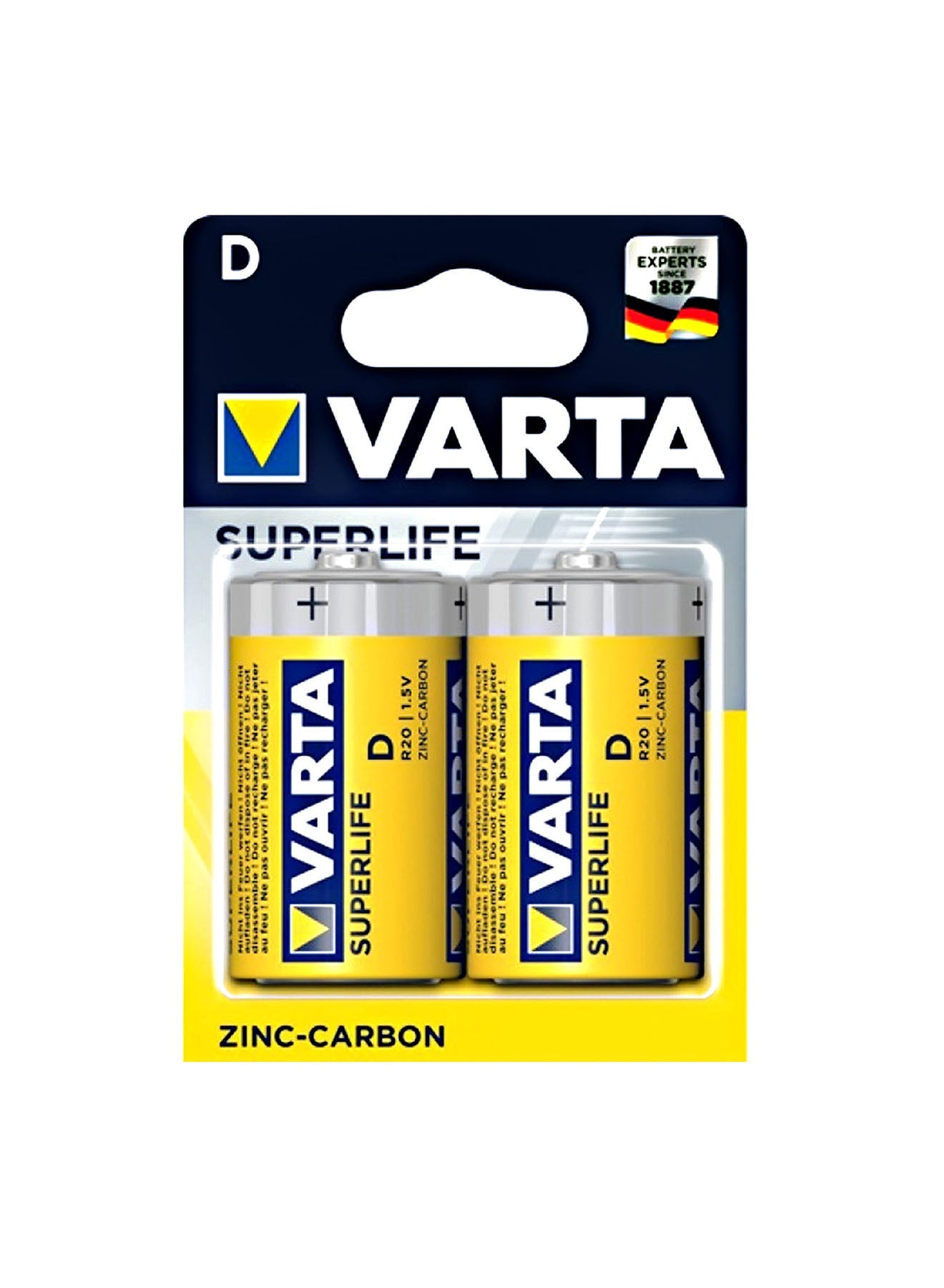 Varta Superlife R20D Battery 2 Unit Value Pack of 3 
