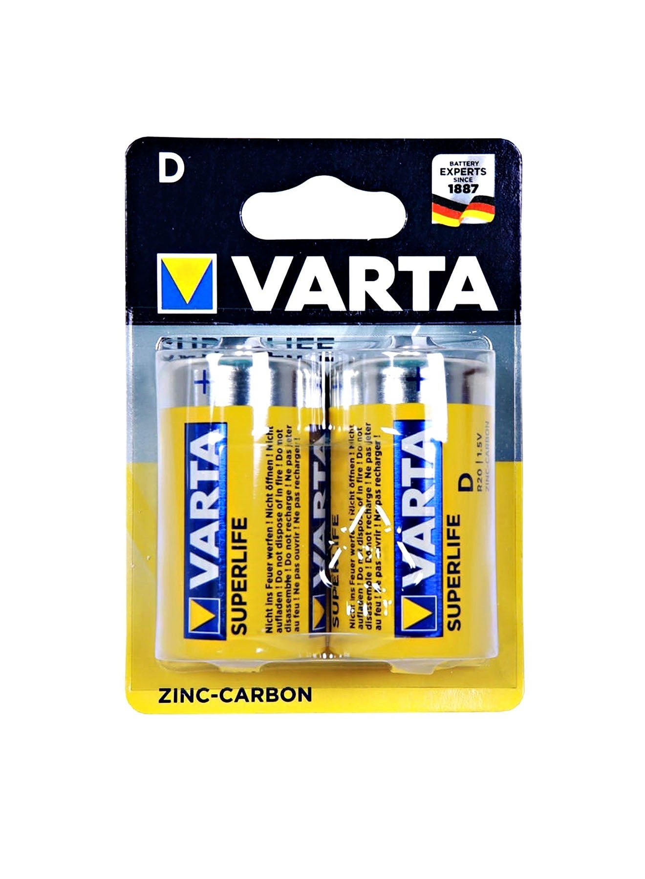 Varta Superlife R20D Battery 2 Unit Value Pack of 4 