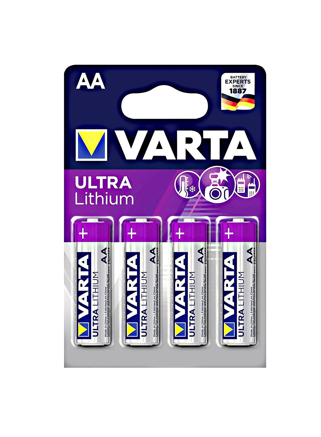 Varta Ultra Lithium AA LR06 Batteries 4 Units