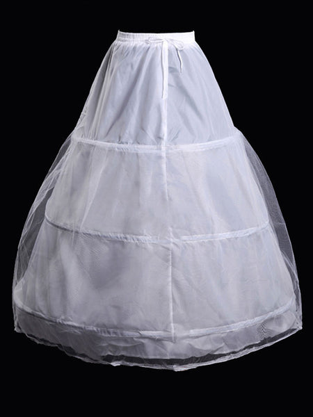 Petticoat Wedding White Skirt Slip 3 Hoop Bridal Crinoline - Simpal Boutique